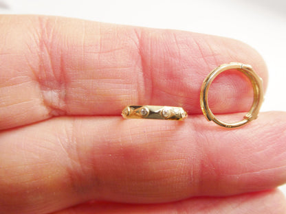 Real 10k Solid Yellow Gold Designer Earrings
