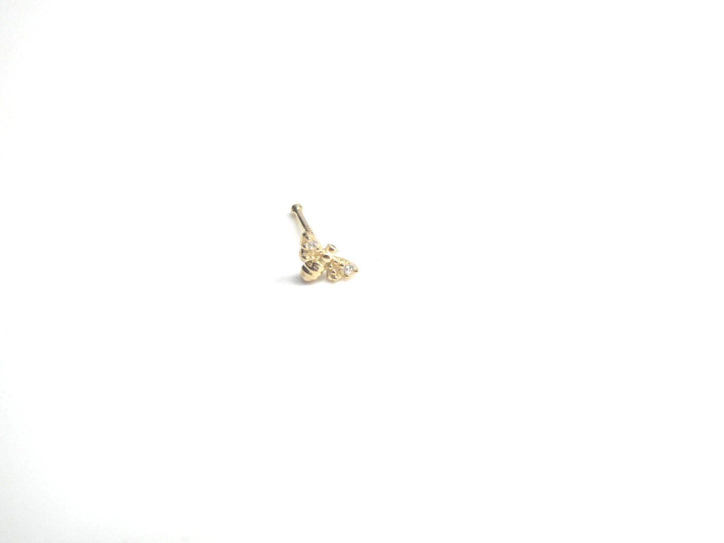 14k real solid yellow gold honeybee nose rings