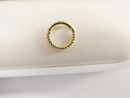 14k Real Solid Yellow Gold Cartilage Daith Septum Body Ring Piercing