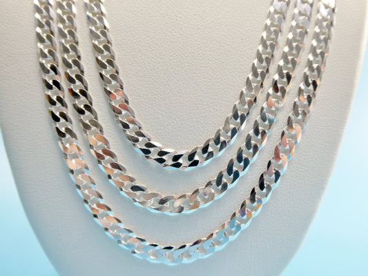 real 925 sterling silver 4.50MM Italian solid chain lobster lock clasp