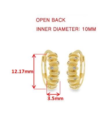 Real 10k Solid Yellow Gold Designer Earrings