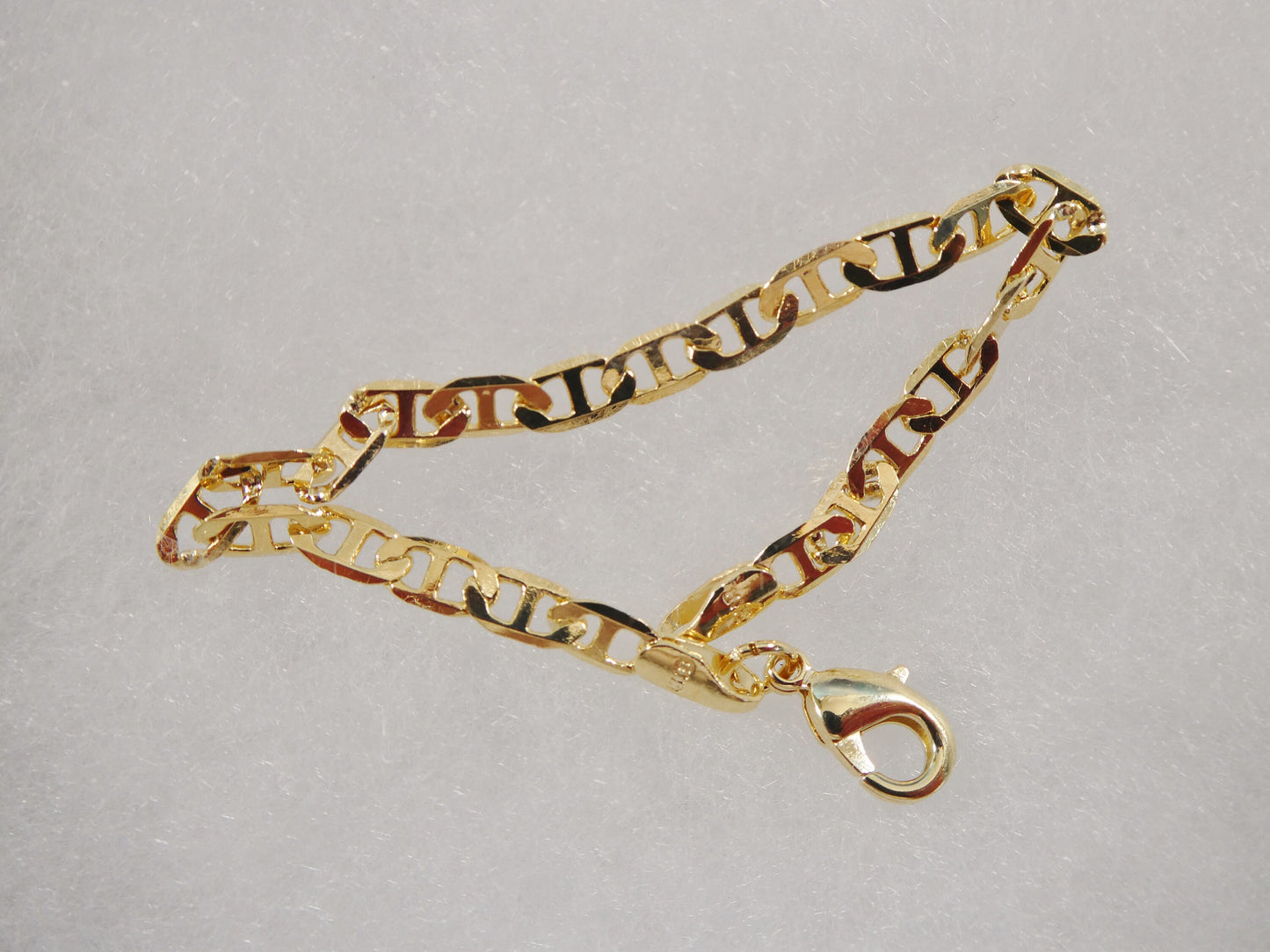 5.5 inch 18k gold filled mariner style baby bracelet