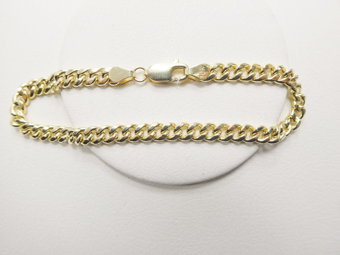real 10k solid yellow gold 5mm curb link chain necklace