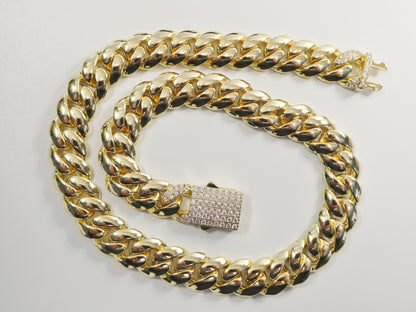 14mm 18k Gold Filled Monaco Necklace Choker Necklace 18" 20"24" Length