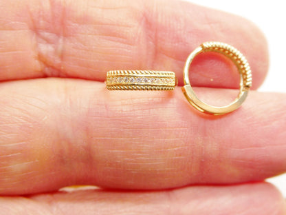 Real 10k Solid Yellow Gold Designer Earrings