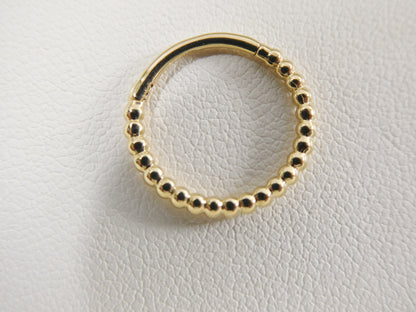 14k Real Solid Yellow Gold Cartilage Daith Septum Body Ring Piercing