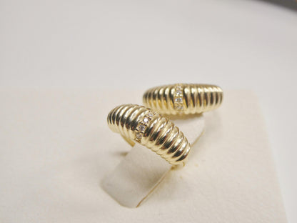 Real 10k Solid Yellow Gold Designer Earrings