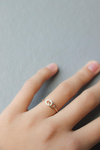 Real 10k Solid Yellow Gold Women's Classic Micro Pave Setting Ring