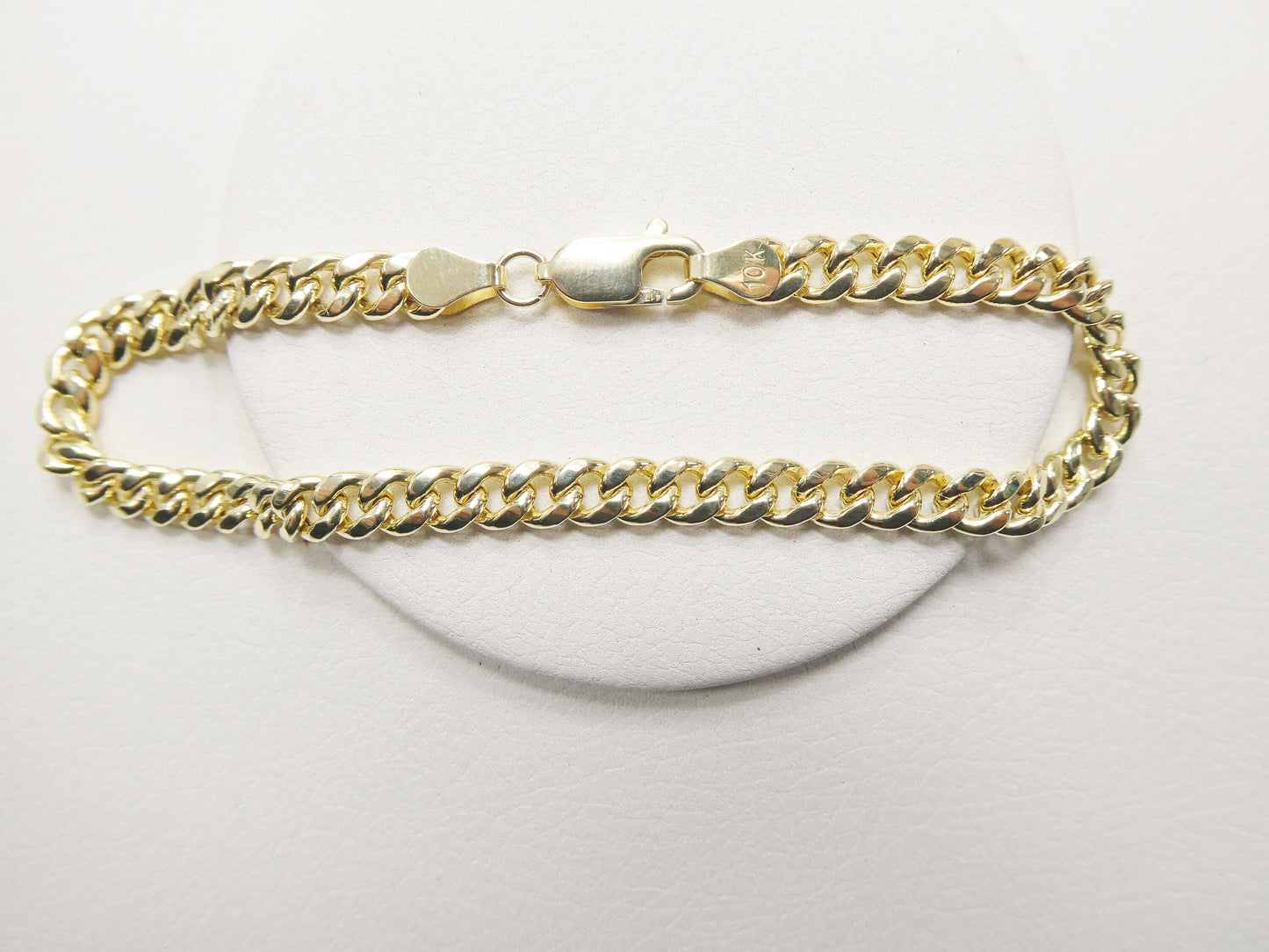 real 10k solid yellow gold 5mm curb link chain necklace
