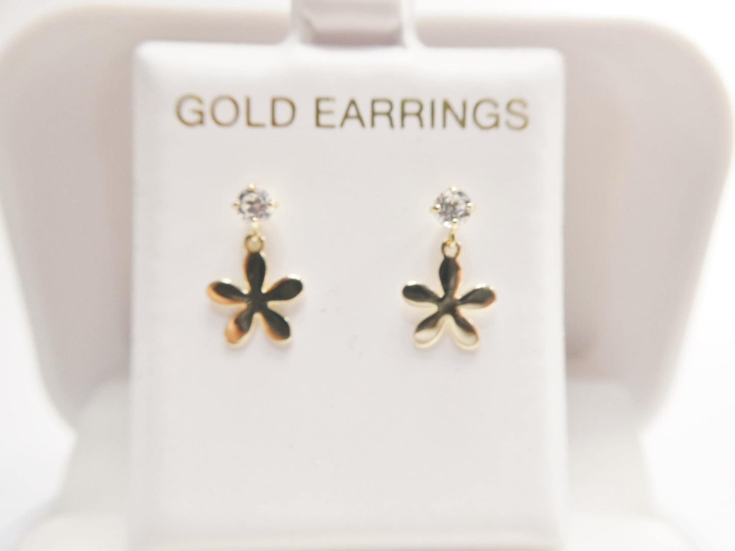 real 10k solid yellow gold design push post earrings
