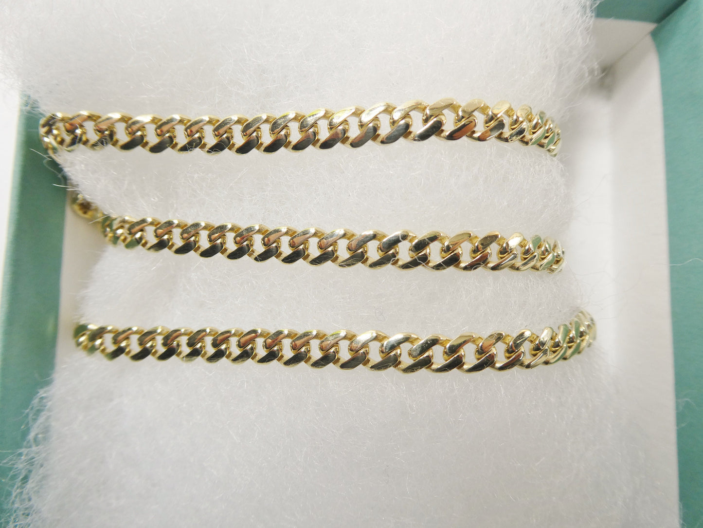 real 10k solid yellow gold 5mm Monaco necklace