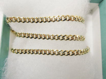 Real 10k Solid Yellow Gold 5mm Monaco Necklace