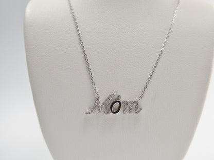 16 Inch Plus Two Inch Extension Real 925 Sterling Silver Mom Necklace
