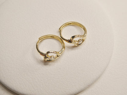 Real 10k Solid Yellow Gold Designer Heart Earrings