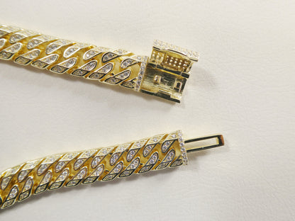 Real 925 Sterling Silver 8 Inch Monaco Bracelet
