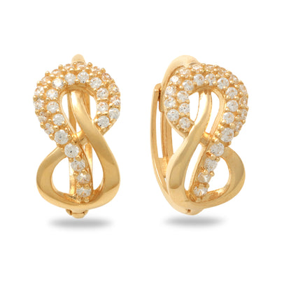 Real 10k Solid Yellow Gold Fancy Hoop Huggies Earrings