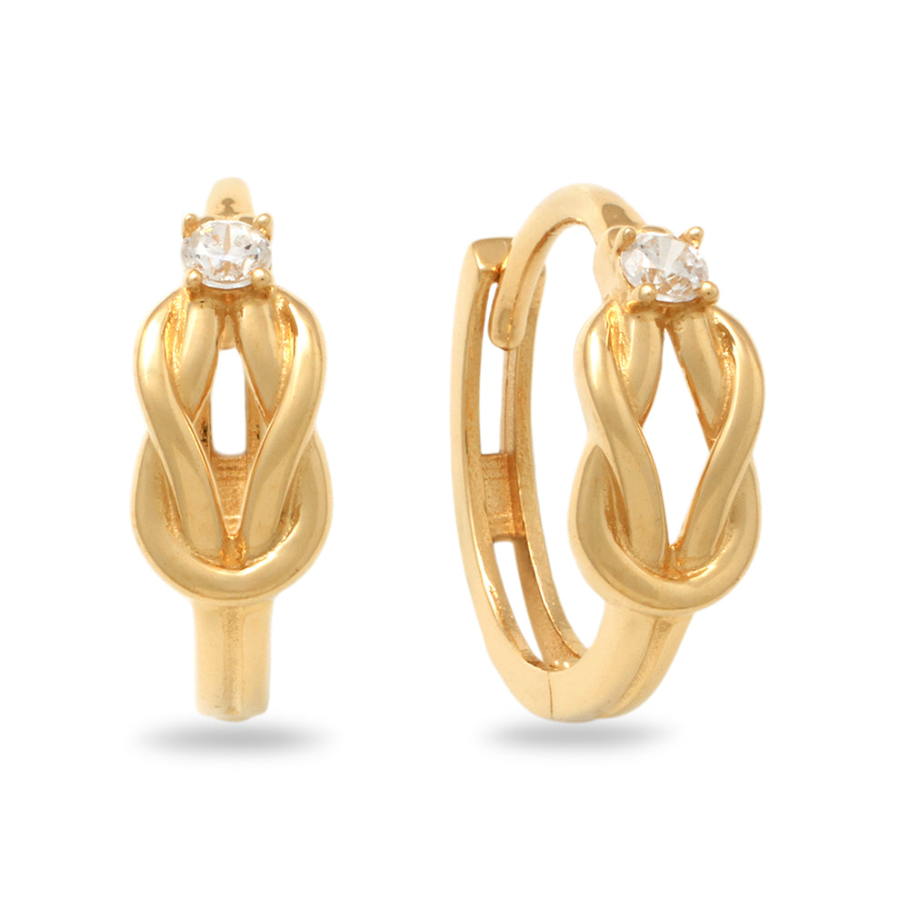 Real 10k Solid Yellow Gold Fancy Hoop Huggies Earrings