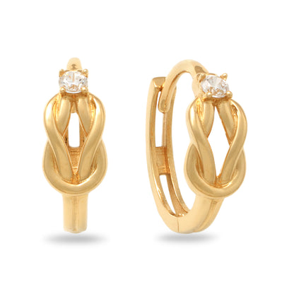 Real 10k Solid Yellow Gold Fancy Hoop Huggies Earrings