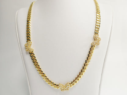 6mm Monaco Link Chain Necklace Moissanite Real 925 Sterling Silver