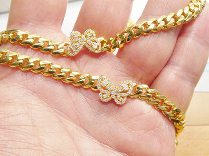 6mm Monaco Link Chain Necklace Moissanite Real 925 Sterling Silver