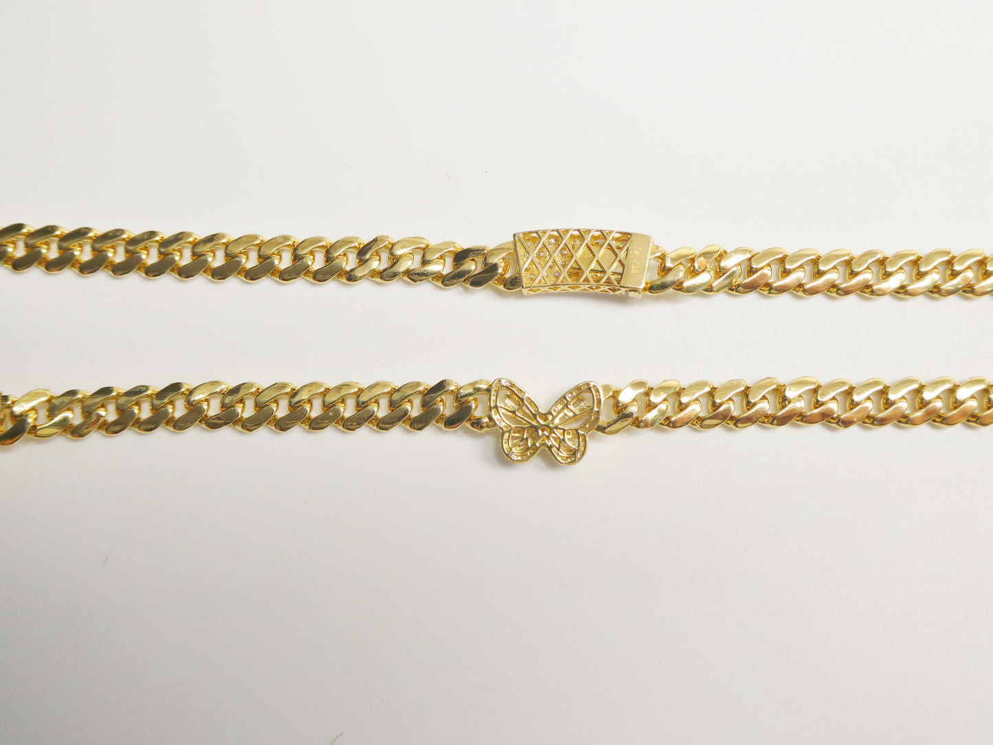 6mm Monaco link chain necklace necklace moissanite real 925 sterling silver (Copy)