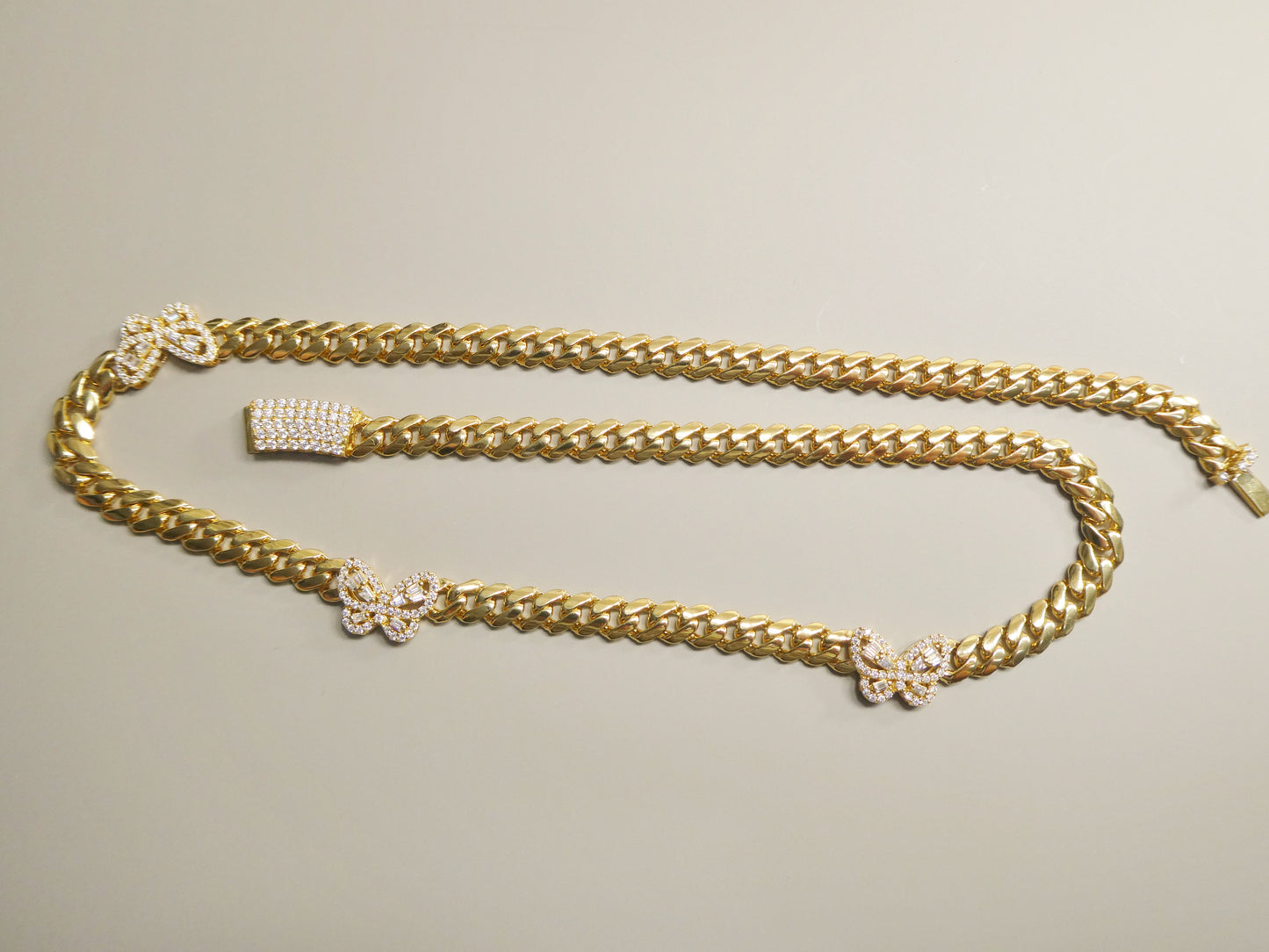 6mm Monaco link chain necklace necklace moissanite real 925 sterling silver (Copy)