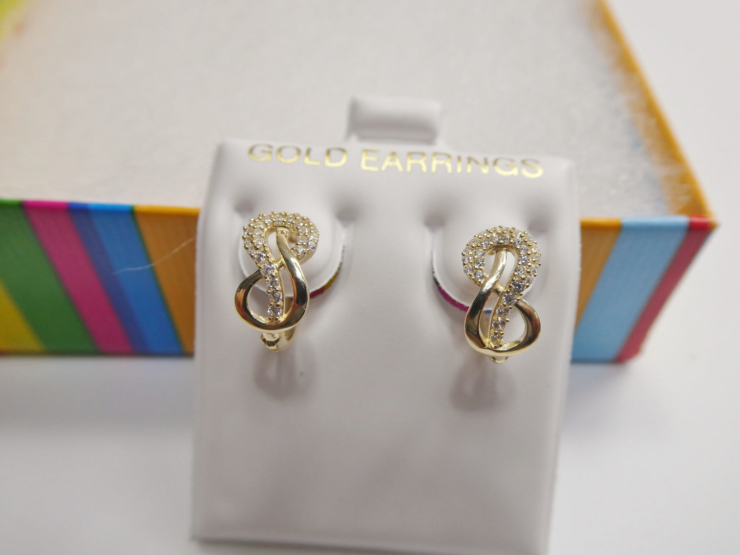 Real 10k Solid Yellow Gold Fancy Hoop Huggies Earrings