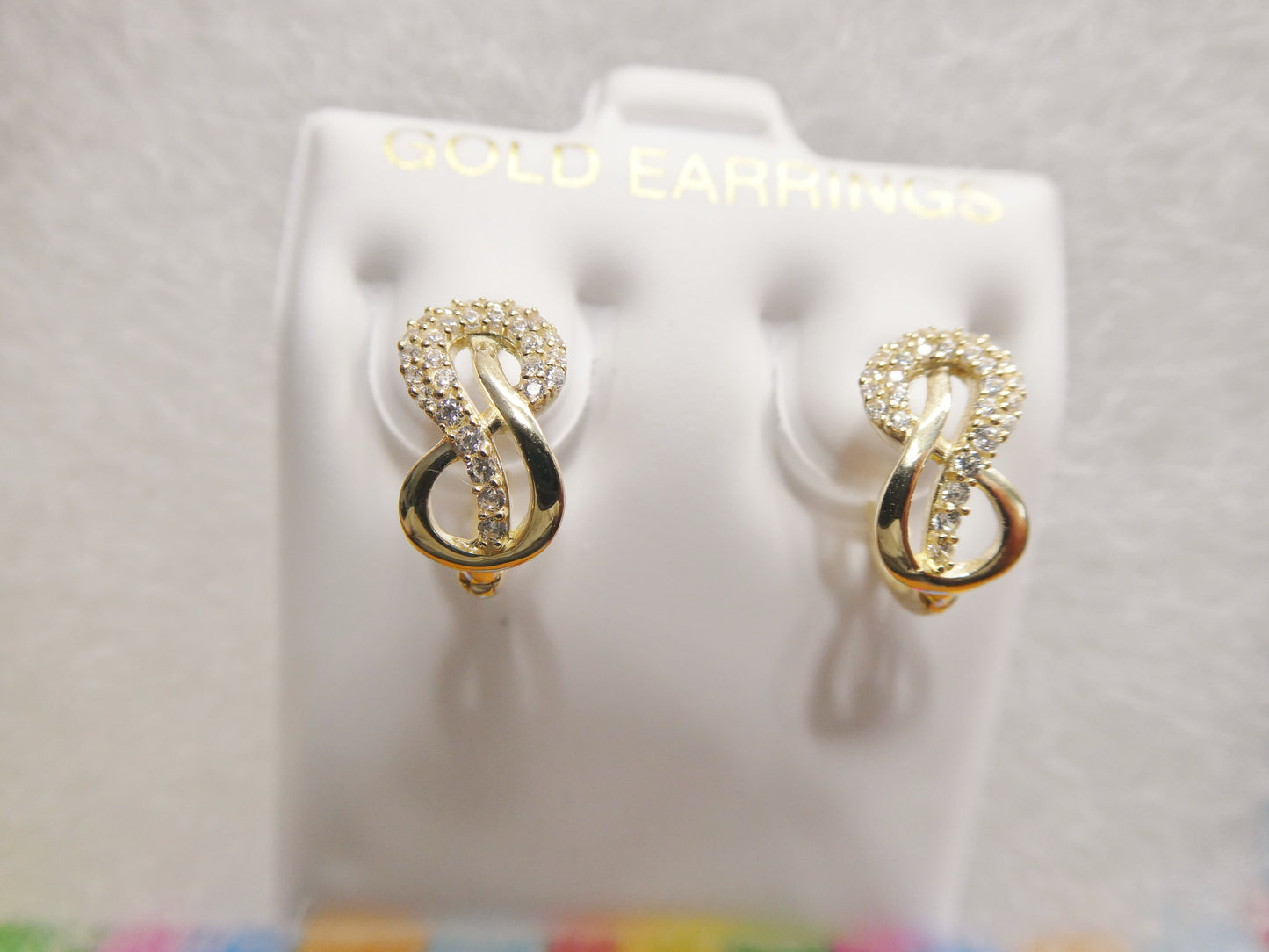 Real 10k Solid Yellow Gold Fancy Hoop Huggies Earrings