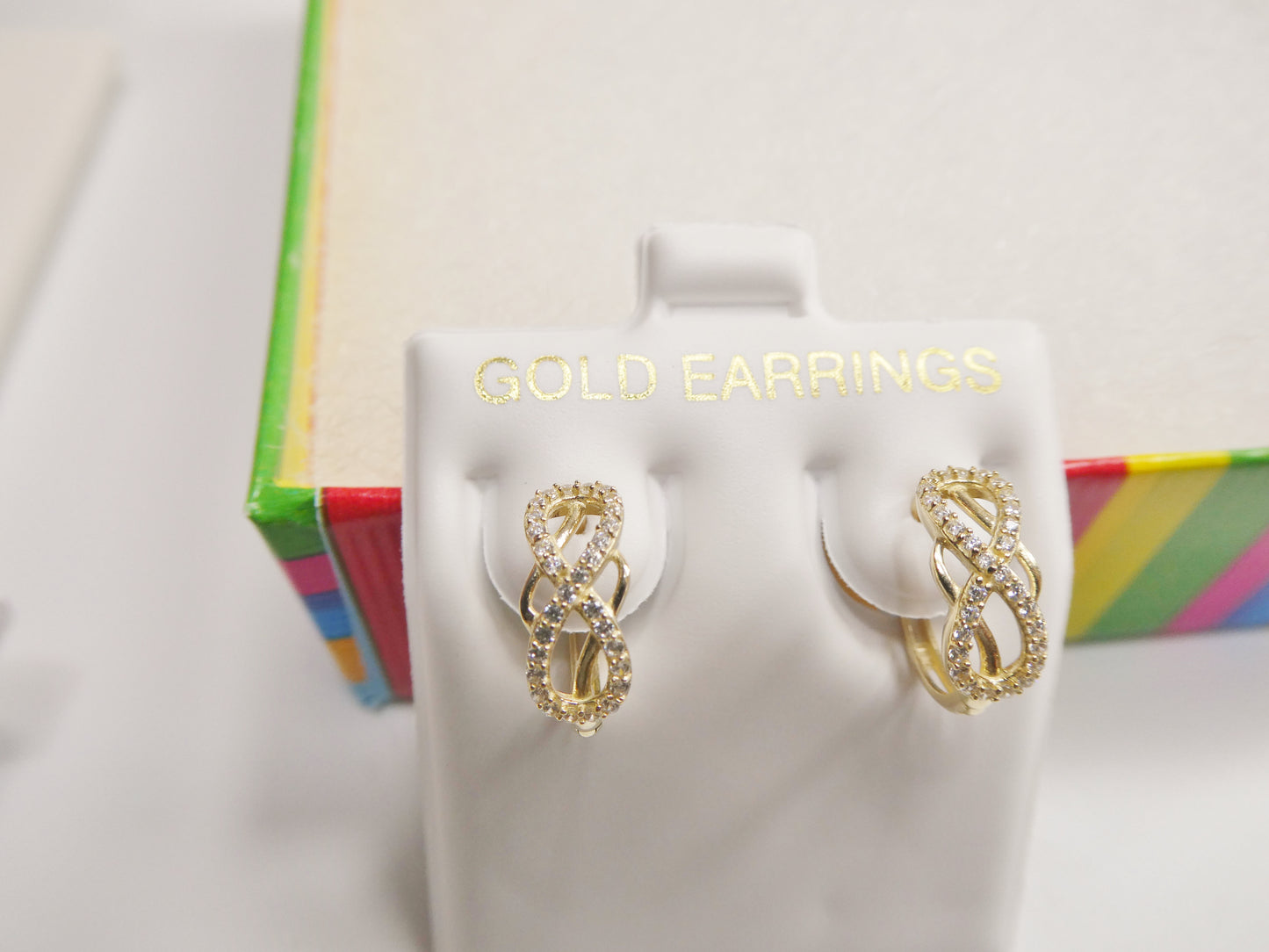 Real 10k Solid Yellow Gold Fancy Hoop Huggies Earrings