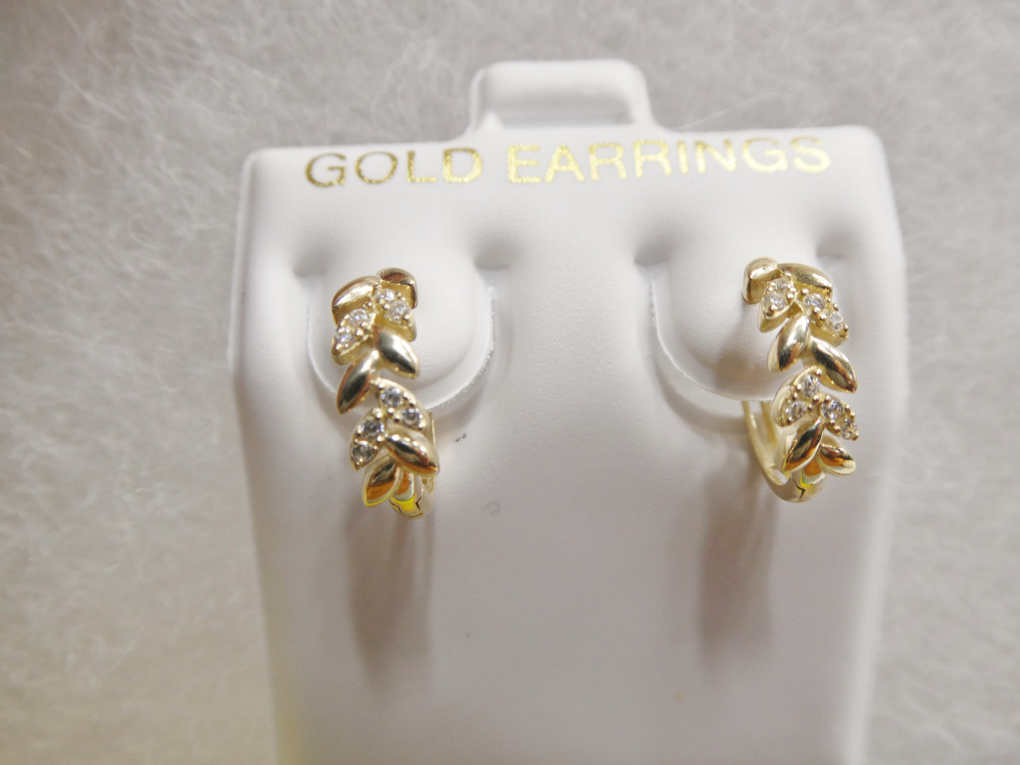 Real 10k Solid Yellow Gold Fancy Hoop Huggies Earrings
