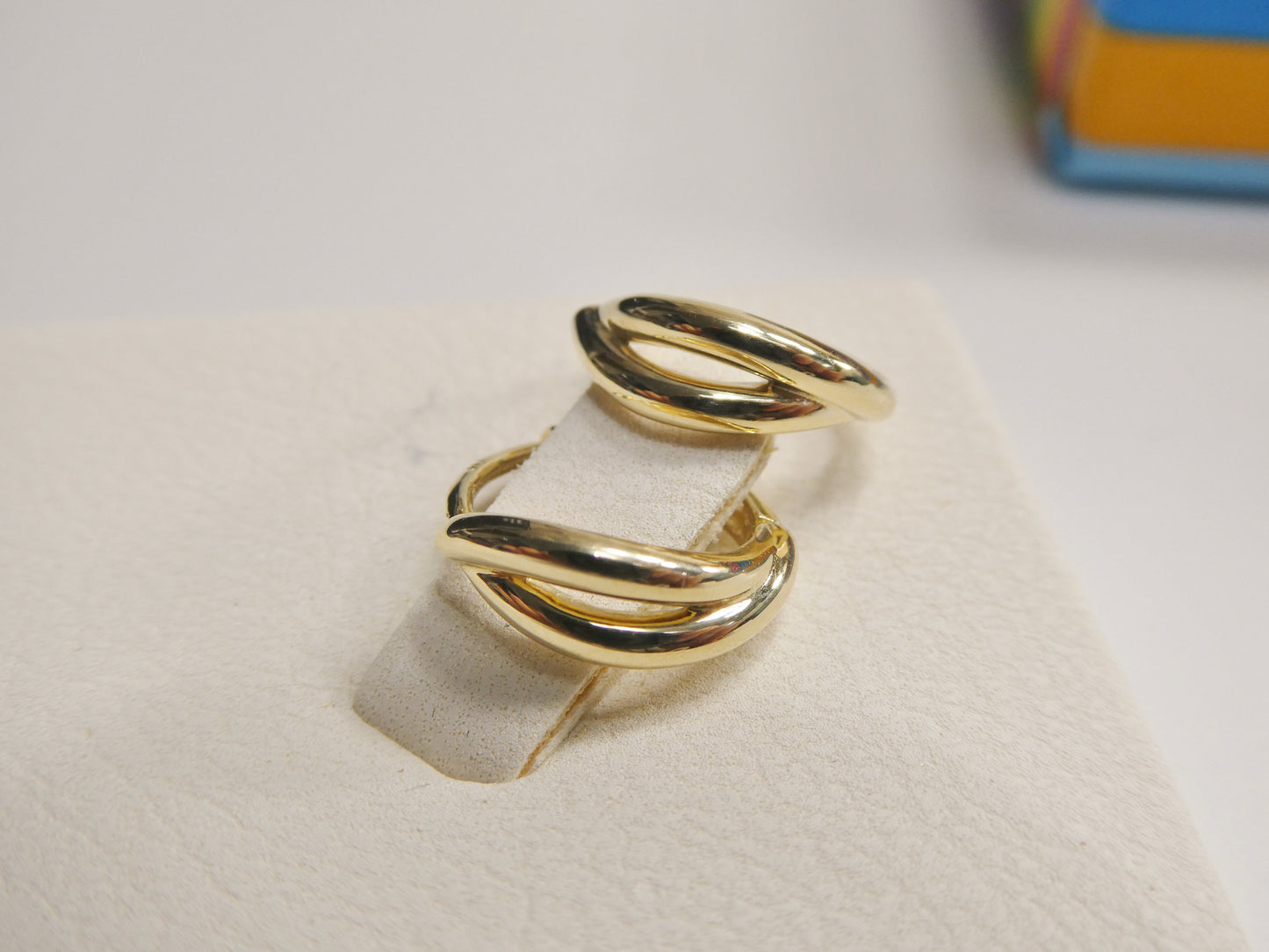 Real 10k Solid Yellow Gold Fancy Hoop Huggies Earrings