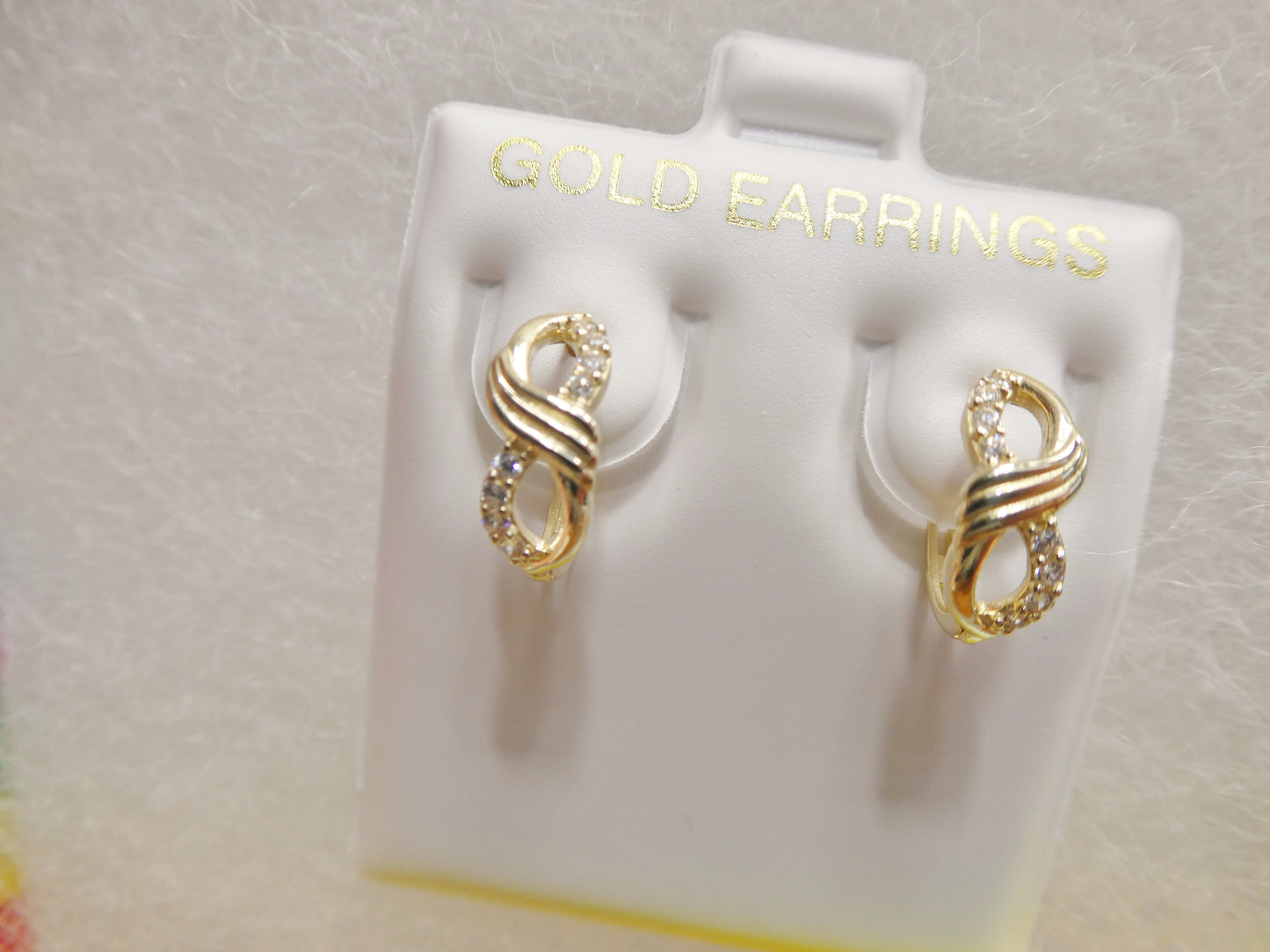 Real 10k Solid Yellow Gold Fancy Hoop Huggies Earrings