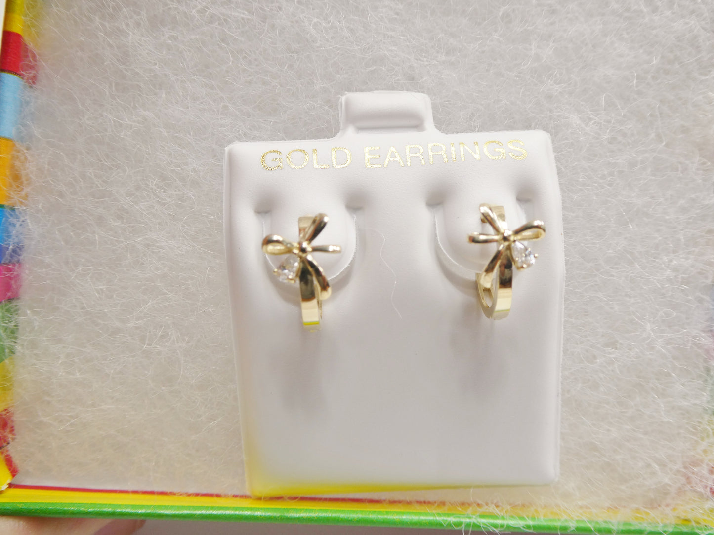 Real 10k Solid Yellow Gold Fancy Hoop Huggies Leaf Earrings