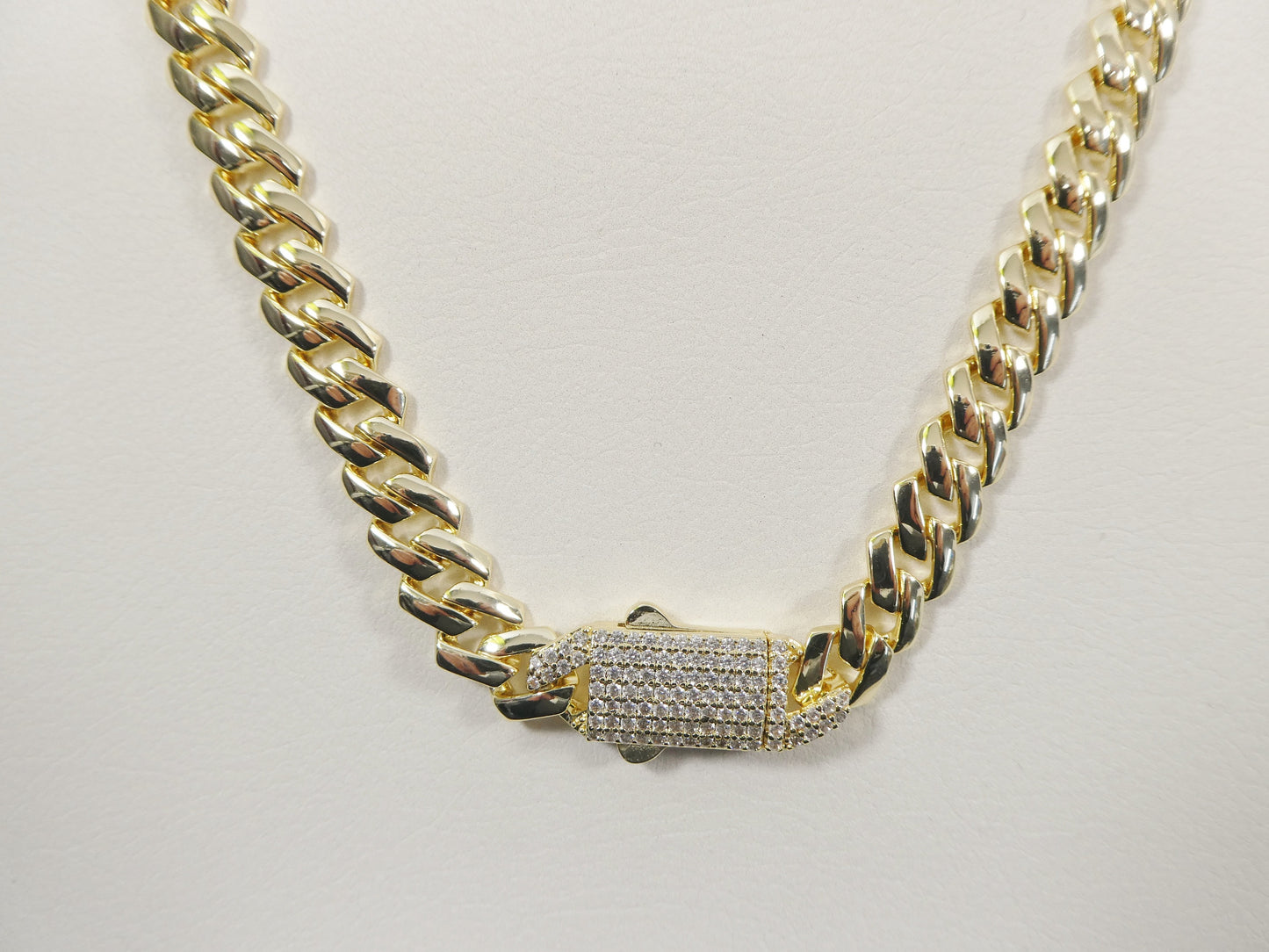 9mm 14k yellow gold filled Monaco bracelet / necklace fancy box lock