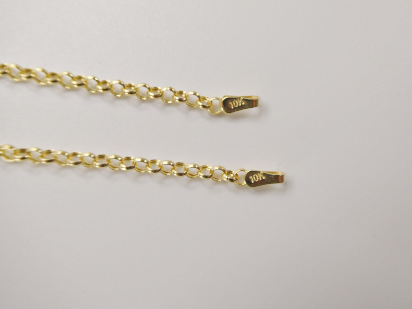 real 10k solid yellow gold 5.5/ 6.5 inch children/women heart dangling bracelet