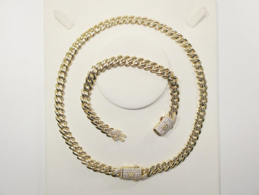 monaco cuban necklace 14k gold filled 9mm