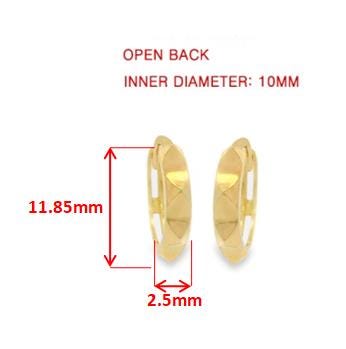 Real 10k Solid Yellow Gold Designer Earrings