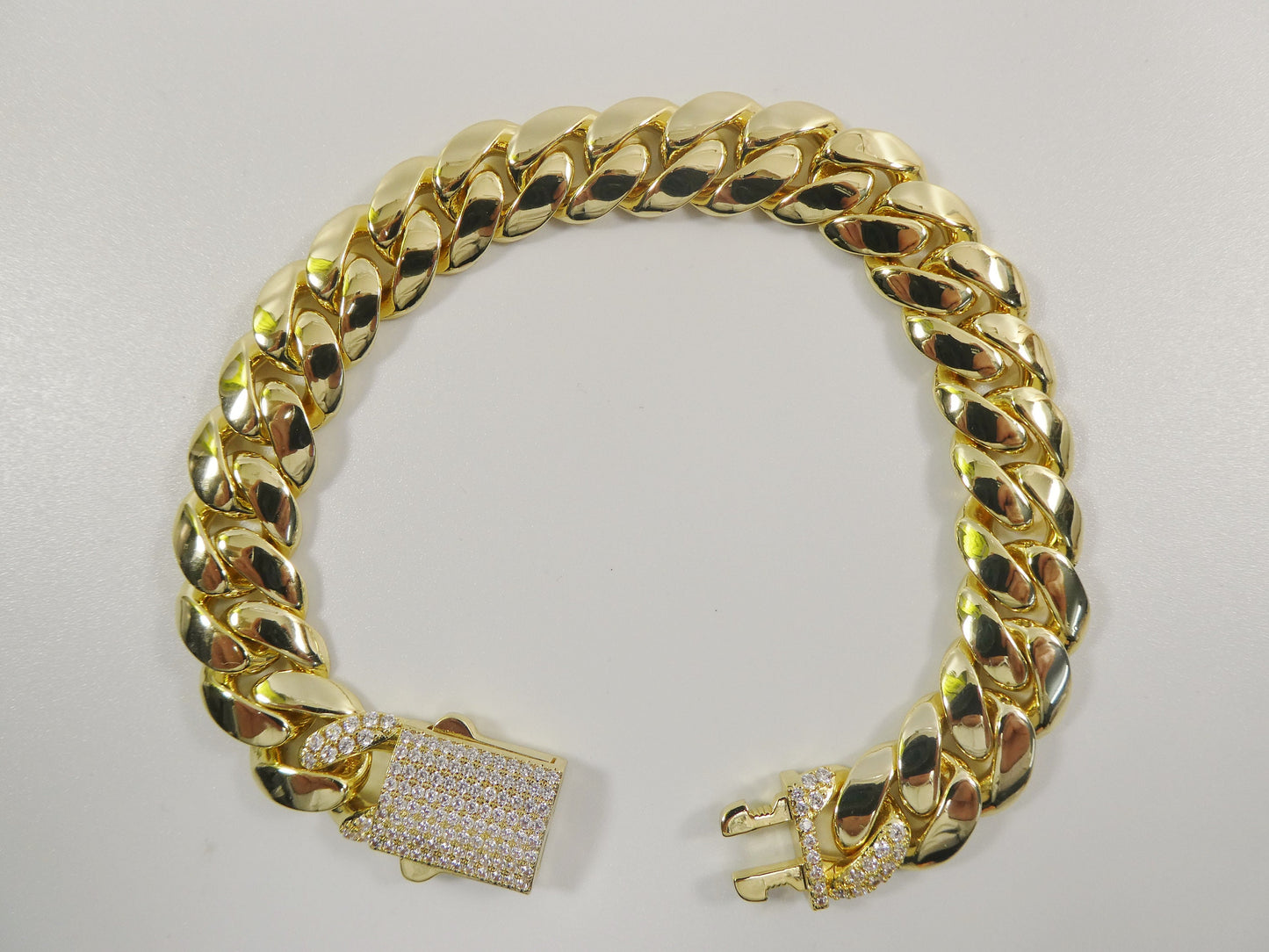 8 inch 18k gold filled Monaco 12MM bracelet