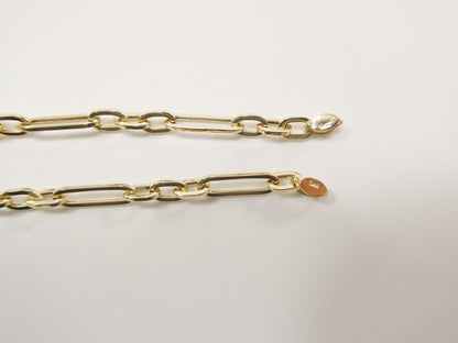 Real 14k Solid Yellow Gold Design Paperclip 6.5/ 7/ inch bracelet