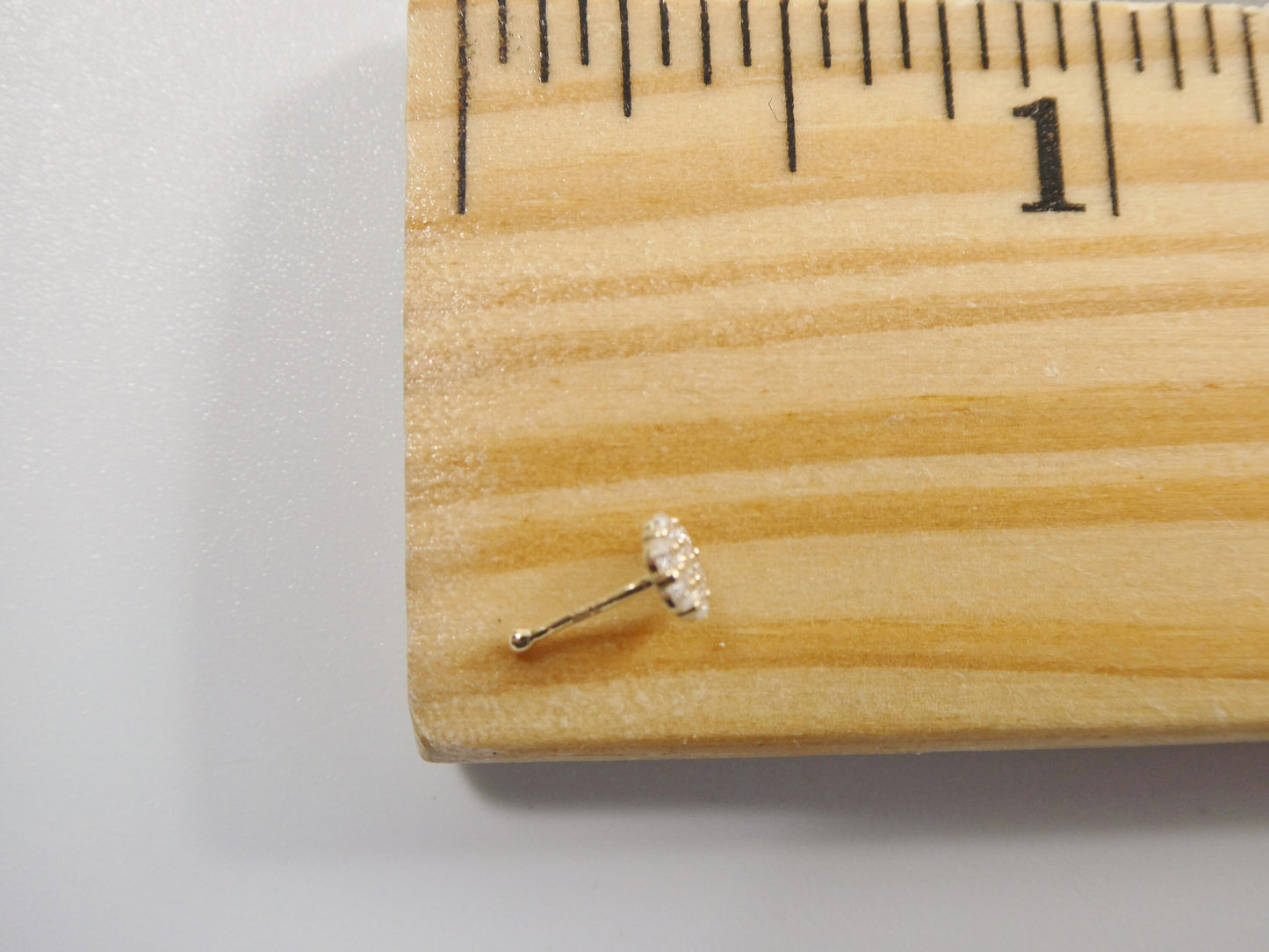 14k real solid yellow gold flower stud nose rings