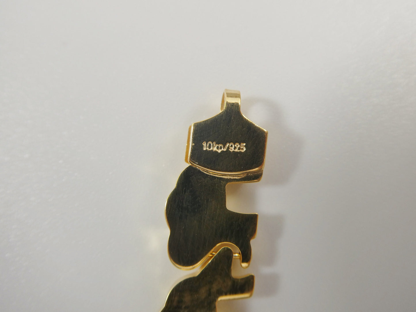 Sterling Silver Two-Tone Elephant Bracelet: 14k Gold Finish