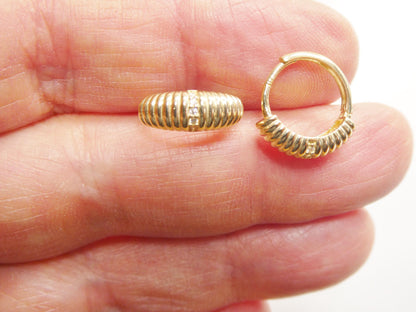 Real 10k Solid Yellow Gold Designer Earrings
