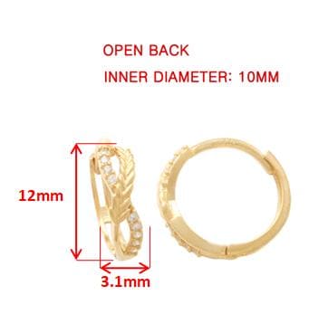 Real 10k Solid Yellow Gold Designer Earrings