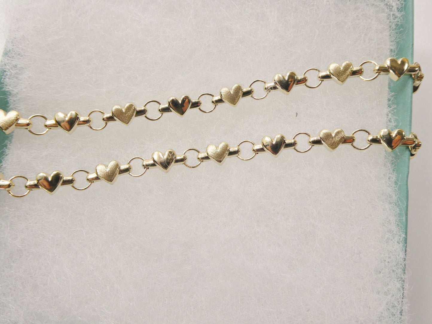 real 10k solid yellow gold 5.5/ 6.5 inch children/women xo heart all yellow tone bracelet