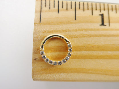 14k Real Solid Yellow Gold Cartilage Daith Septum Body Ring Piercing