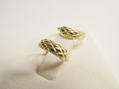 Real 10k Solid Yellow Gold Designer Earrings