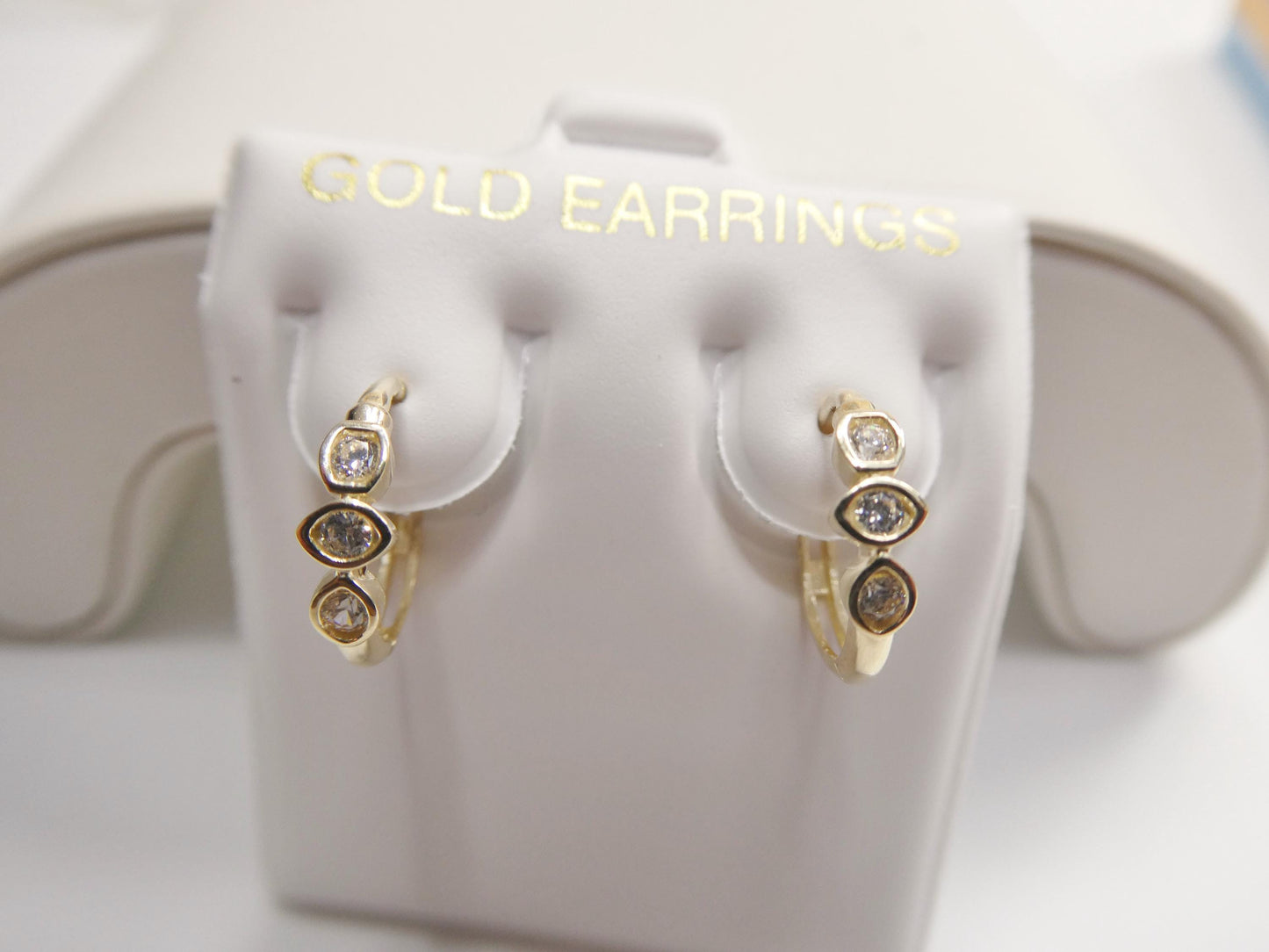 real 10k solid yellow gold designer earrings