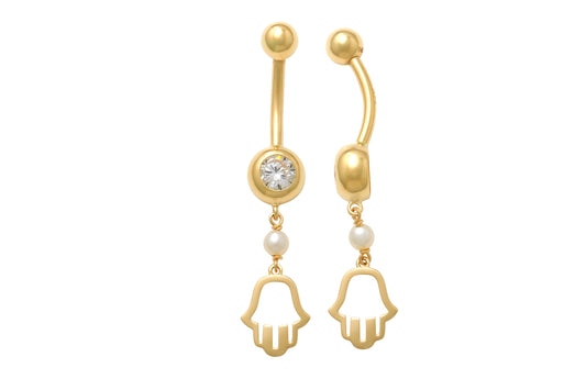 14k real solid yellow gold mother of pearl turtle belly button ring piercing
