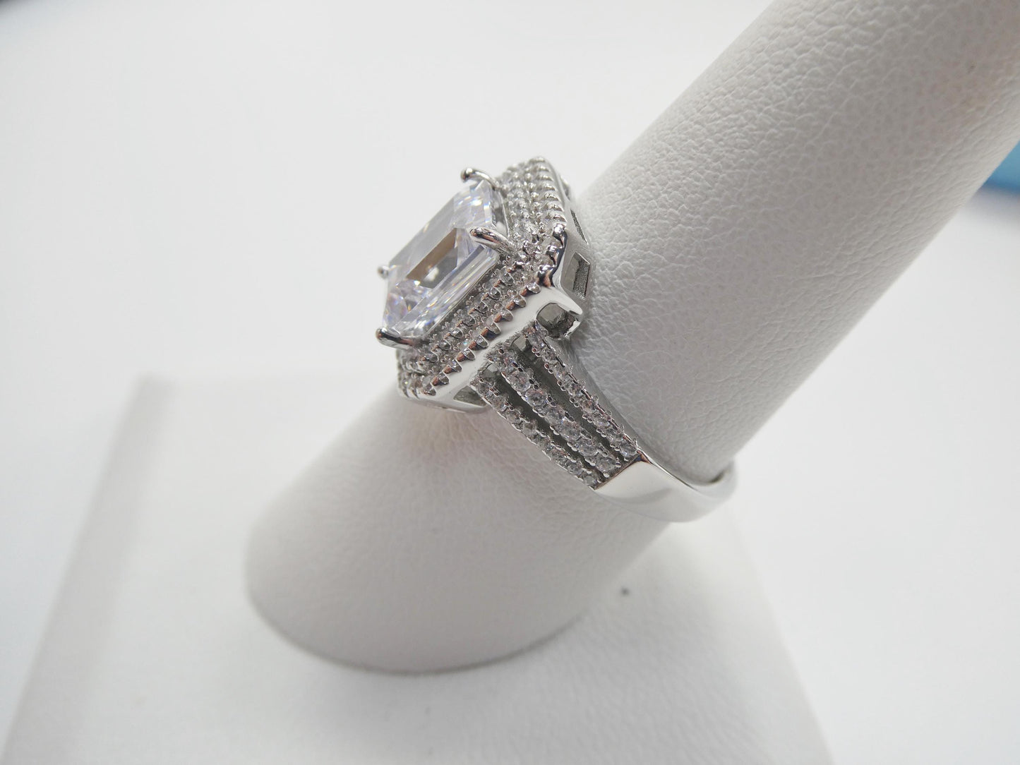 real 925 sterling silver solitaire engagement ladies ring