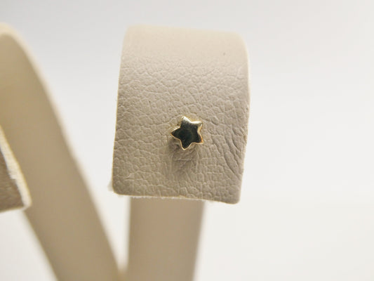 14k real solid yellow gold star nose ring